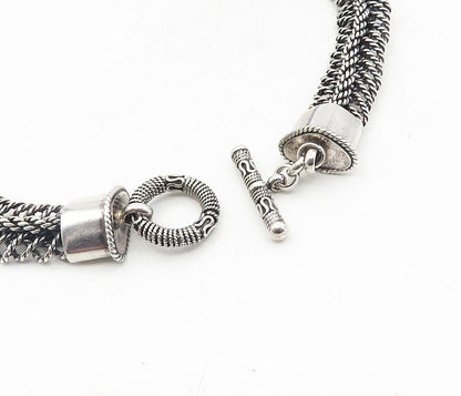 925 Sterling Silver  Vintage Shiny Rope Twist Swirl Chain Necklace  NE1634