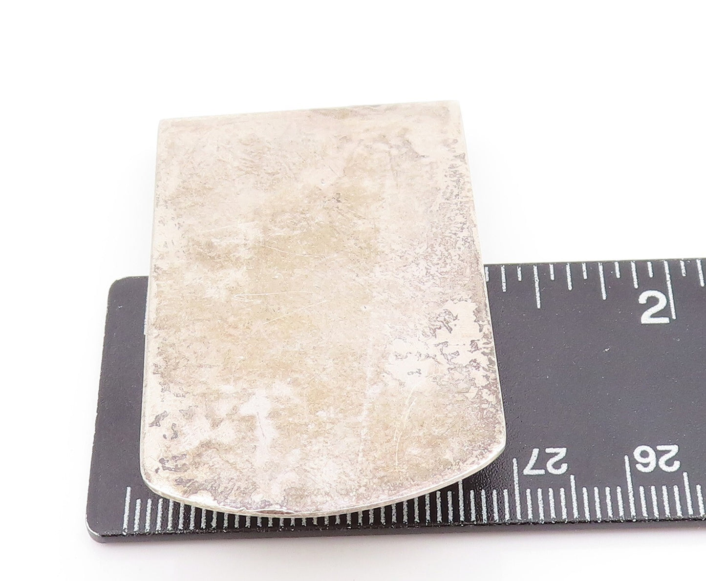 925 Sterling Silver Vintage Money Clip REED & BARTON Dark Tone Minimalis  TR3851