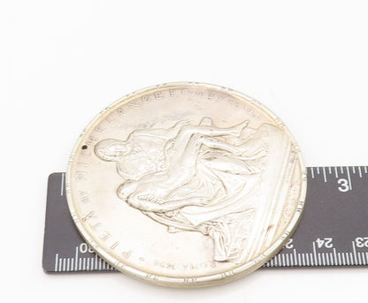 925 Sterling Silver Vintage TOWLE 1964 MICHELANGELO Carved Heavy Coin TR3679