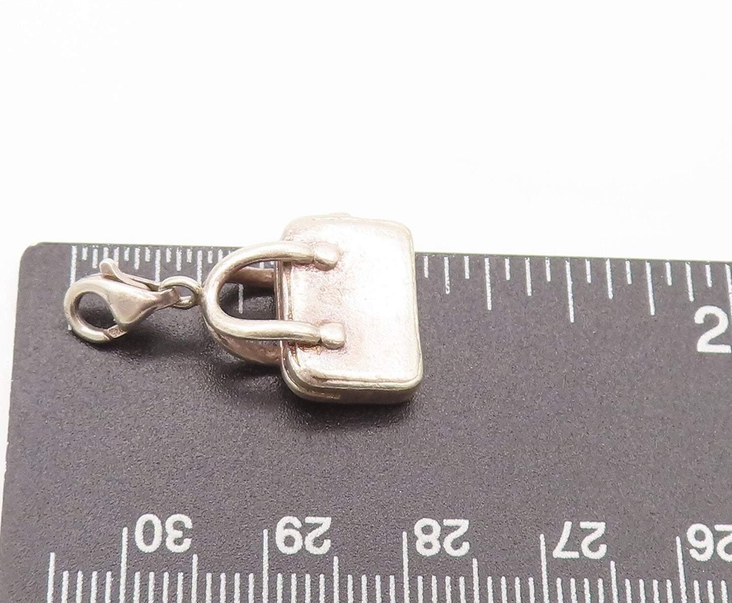 925 Sterling Silver  Vintage Lobster Clasp Handbag Charm Pendant  PT22336