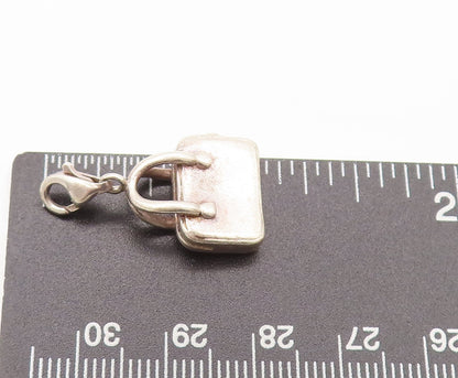 925 Sterling Silver  Vintage Lobster Clasp Handbag Charm Pendant  PT22336