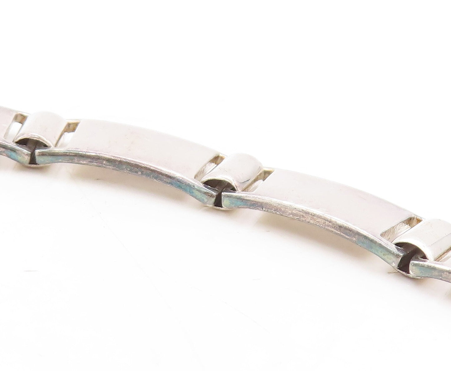925 Sterling Silver Vintage Necklace LONDON LINKS solid Rectangle Links  NE4416