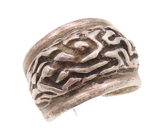 925 Sterling Silver Vintage Ring BERNTSEN HUGHES NORWAY Brutalist  Sz 6  RG28550