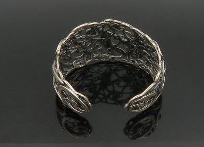 CAROLYN POLLACK 925  Silver  Vintage Shiny Swirl Vine Cuff Bracelet  BT9158