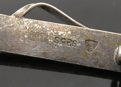 AM DENMARK 925 Silver  Vintage Antique Bag Of Golf Clubs Brooch Pin  BP8983