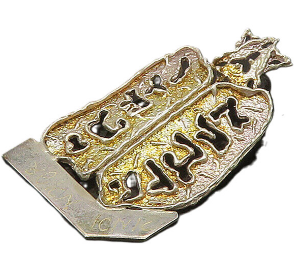 925 Sterling Silver Vintage 10 Commandments Cutout Religious Pendant PT18049