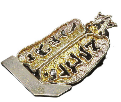 925 Sterling Silver Vintage 10 Commandments Cutout Religious Pendant PT18049