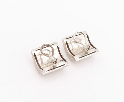 925 Sterling Silver Vintage Earrings MICHAEL DAWKINS Designer Beaded   EG13131