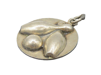 BEAU 925 Sterling Silver  Vintage Bowling Pins Sports Motif Pendant  PT13926