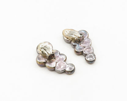 925 Sterling Silver & 14K GOLD  Vintage Spiral Non Pierce Earrings  EG9381