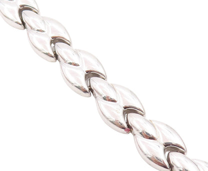 925 Sterling Silver Vintage Bracelet Intertwined Polished Link Chain   BT11476