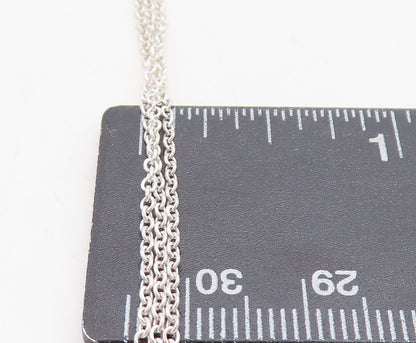 925 Sterling Silver  Sparkling Cubic Zirconia Cross Chain Necklace  NE1369
