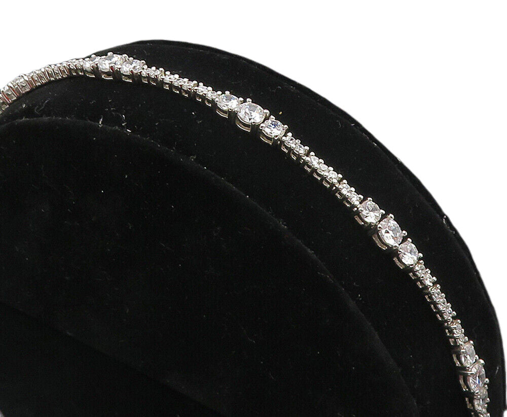 ROSS SIMON 925 Sterling Silver  Sparkling Cubic Zirconia Chain Bracelet BT4141