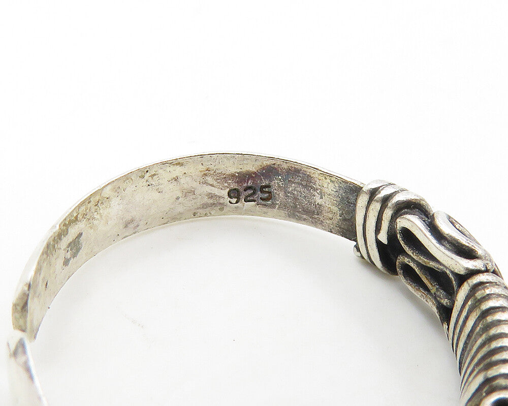 925 Sterling Silver  Vintage Wire Wrapped Swirl Detail Band Ring Sz 6  RG17916