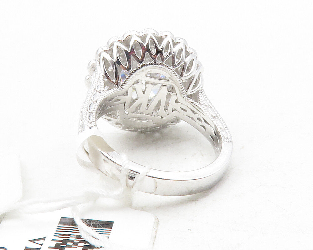 VANNA K. 925 Sterling Silver  Cubic Zirconia Shiny Cocktail Ring Sz 6  RG12428