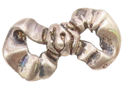 925 Sterling Silver  Vintage Dark Tone Petite Bow Tie Brooch Pin  BP7003