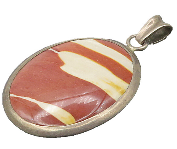 DESIGNER 925 Sterling Silver  Vintage Cabochon Cut Jasper Pendant  PT17350