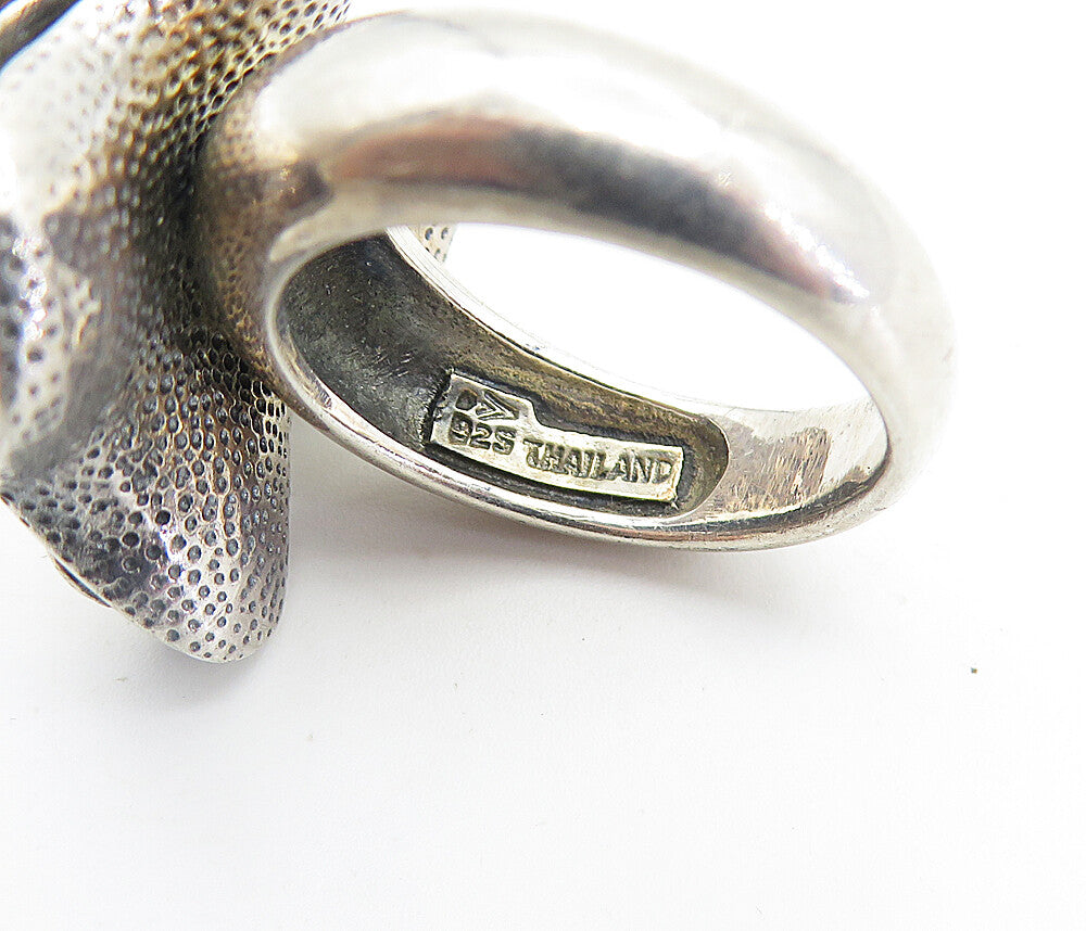 SILPADA 925 Silver  Vintage Dark Tone Sculpted Cocktail Ring Sz 8  RG7046