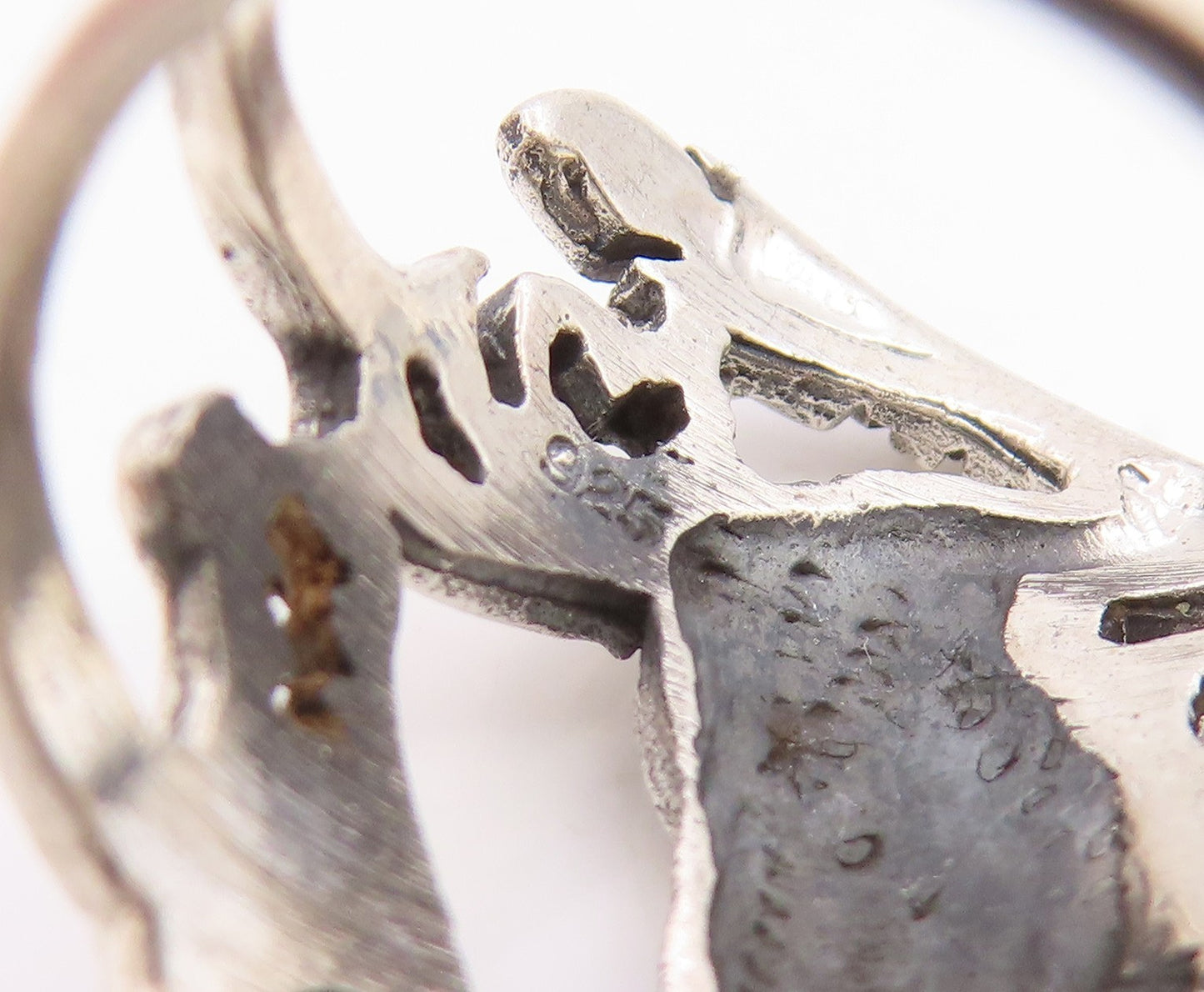 925 Sterling Silver Vintage Ring Intricate Winged Dragon Band  Sz 6  RG35995