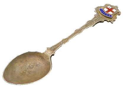 ENGLAND 925 Sterling Silver  Vintage London Coat Of Arms Souvenir Spoon TR2846
