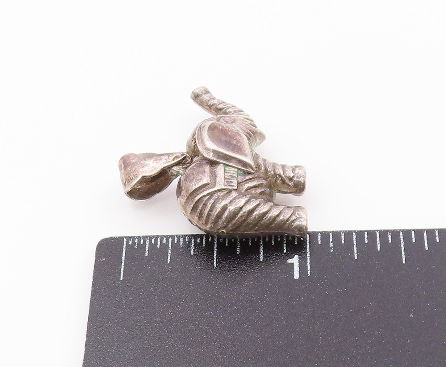 925 Sterling Silver  Vintage Hollow Elephant Animal Motif Pendant  PT19219