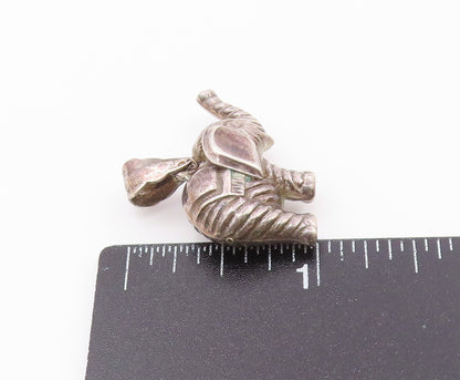 925 Sterling Silver  Vintage Hollow Elephant Animal Motif Pendant  PT19219
