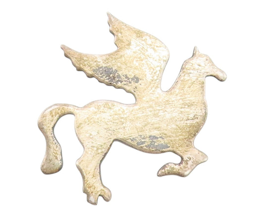 M&J SAVVIT 925 Silver  Vintage Flying Unicorn Silhouette Pendant  PT16174
