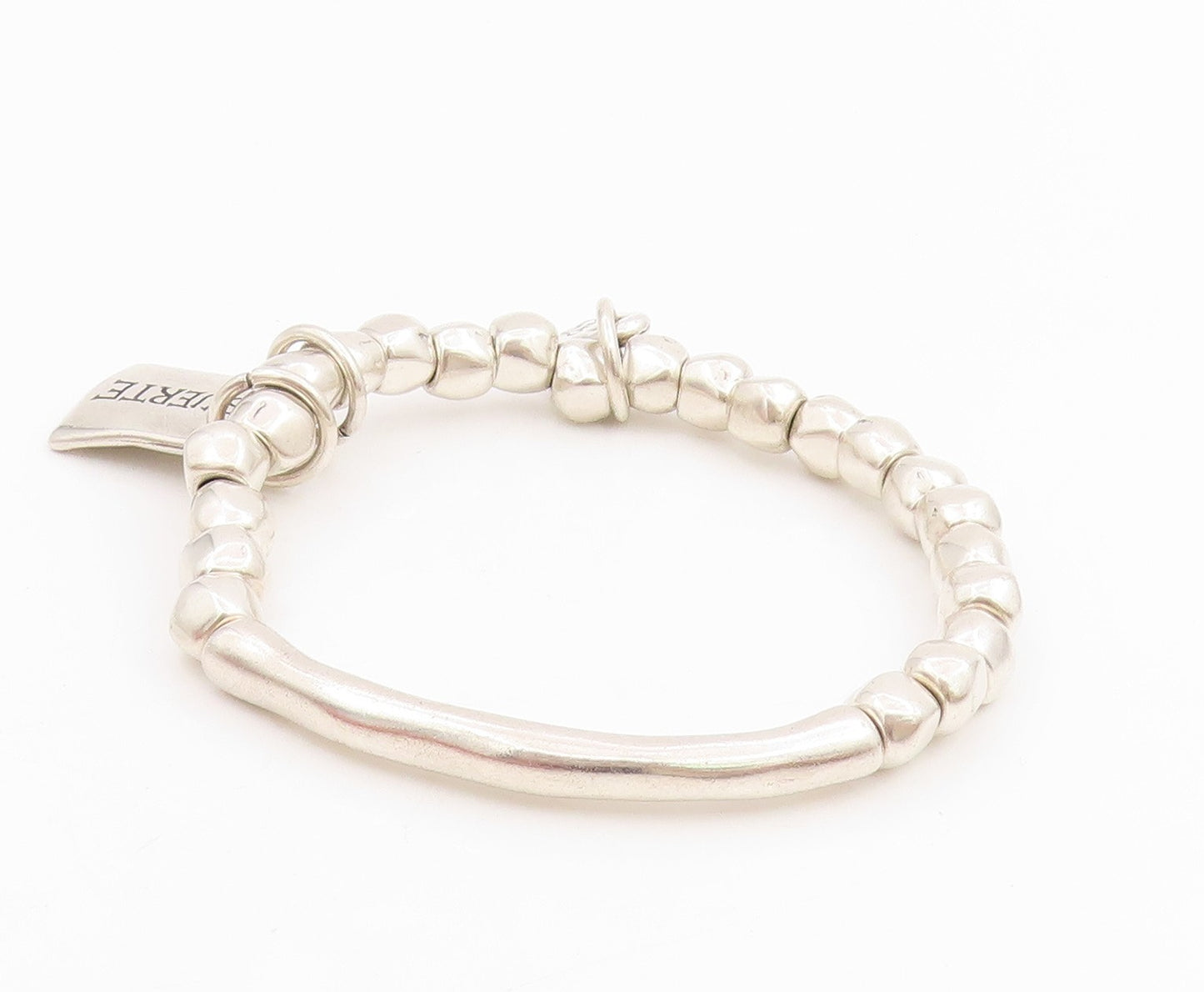 925 Sterling Silver Vintage Bracelet UNO DE 50 Suerte Lucky Bead Design  BT11490