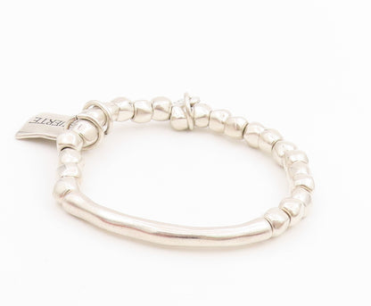 925 Sterling Silver Vintage Bracelet UNO DE 50 Suerte Lucky Bead Design  BT11490