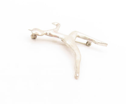 925 Sterling Silver Vintage Brooch ANTONIA PINEDA Gymnast Figural Pin  BP11907