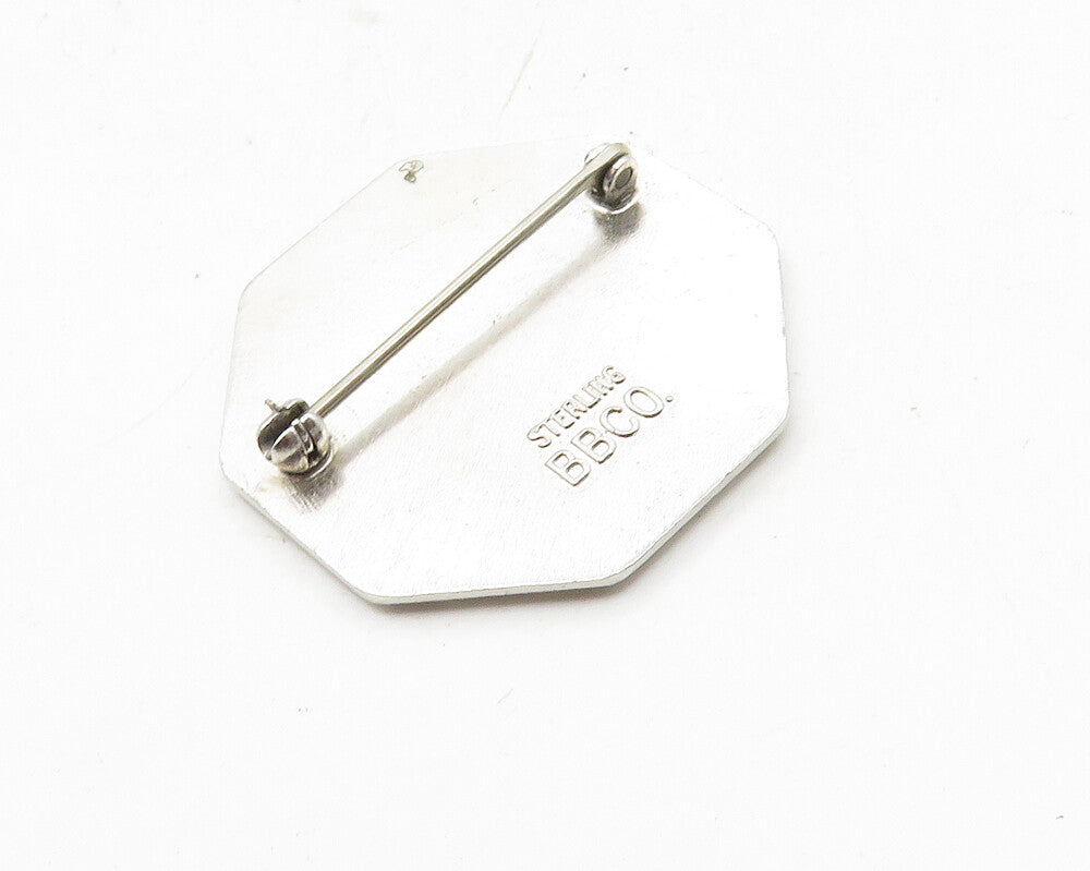 925 Sterling Silver  Vintage Methodist Hospital Volunteer Brooch Pin  BP3916