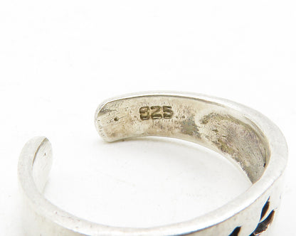 925 Sterling Silver  Vintage Shiny Lizards Petite Band Ring Sz 4  RG13554