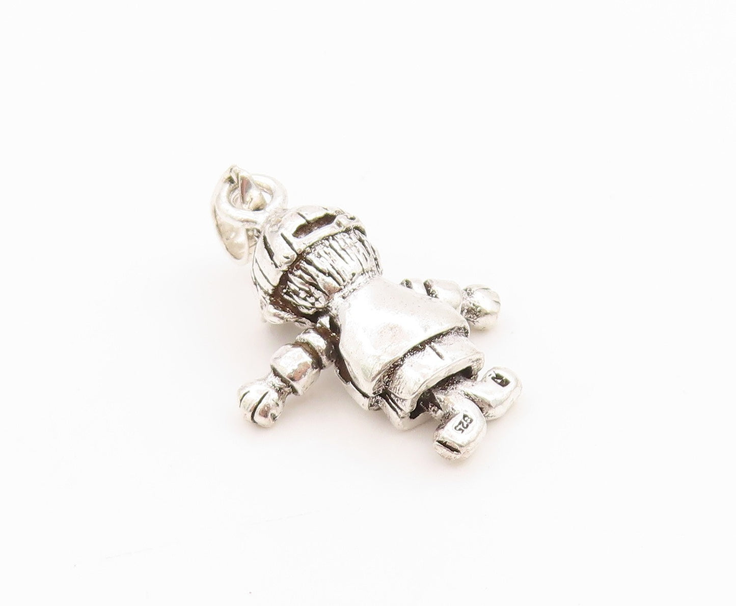 925 Sterling Silver Vintage Pendant Mini Happy Boy Charm Moves  PT24434