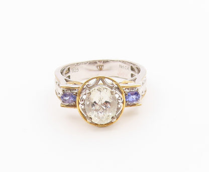 925 Sterling Silver Vintage Ring MICHAEL VALITUTTI Tanzanite  Sz 12.5  RG36643