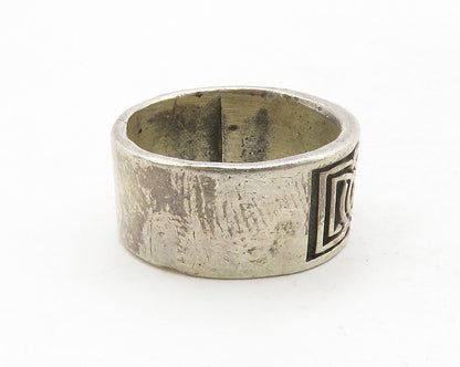 925 Sterling Silver  Vintage Oxidized Celtic Knot Band Ring Sz 6  RG13021