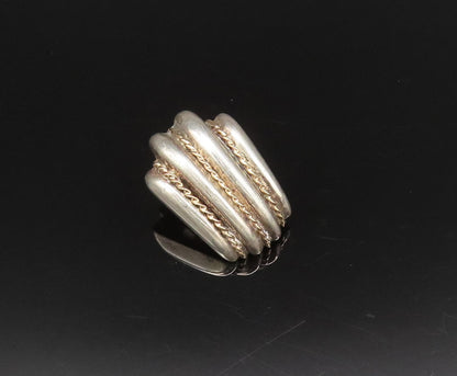 14K GOLD & 925 Silver  Vintage Two Tone Topaz Singles Lot Earrings  EG12044