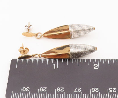 925 Sterling Silver Vintage Earrings Designer X Plates Sparkling Roped  EG12917