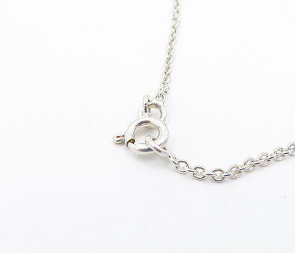 925 Sterling Silver  Cabochon Cut Amber Shiny Knot Chain Necklace  NE1257
