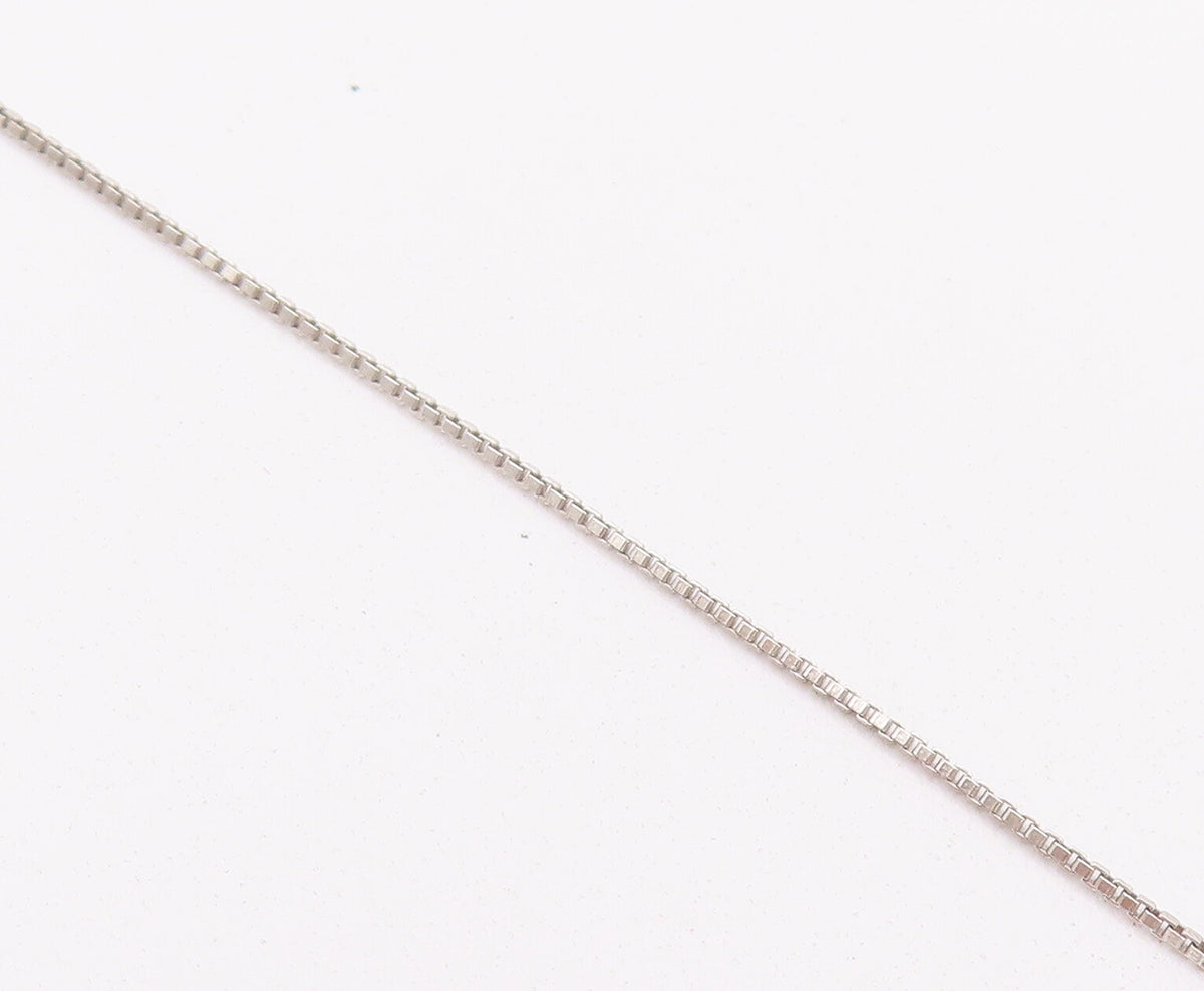 925 Sterling Silver Vintage Necklace Minimalist Inlay Onyx & Topaz Hamas  NE4241