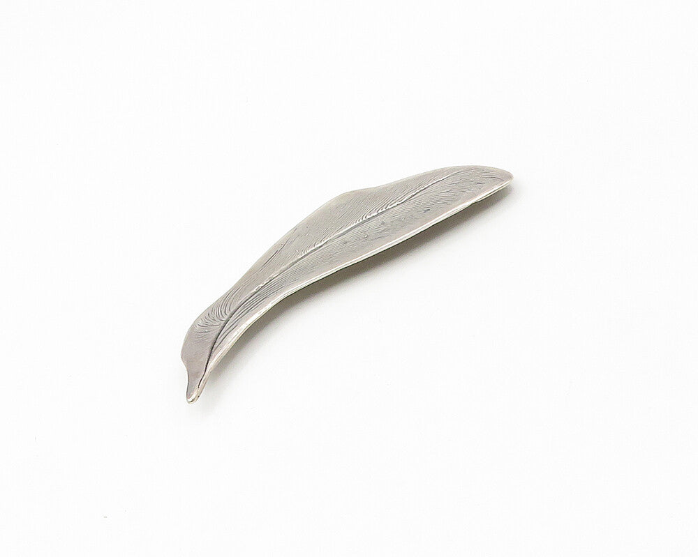NILI ISRAEL 925 Sterling Silver  Vintage Shiny Etched Leaf Brooch Pin  BP6933