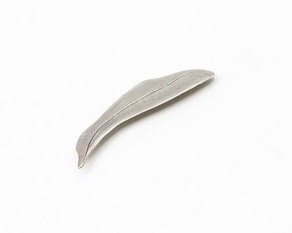 NILI ISRAEL 925 Sterling Silver  Vintage Shiny Etched Leaf Brooch Pin  BP6933