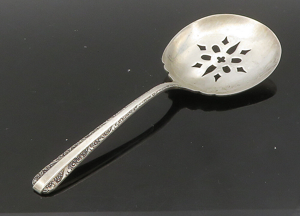 TOWLE 925 Sterling Silver  Vintage Floral Sugar Sifter Bon Bon Spoon  TR3219