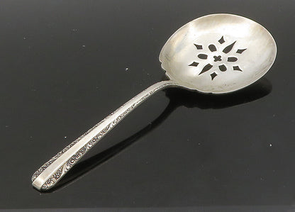 TOWLE 925 Sterling Silver  Vintage Floral Sugar Sifter Bon Bon Spoon  TR3219