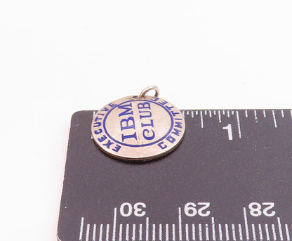925 Silver Vintage Enamel Executive Committee IBM Club Pendant  PT20588