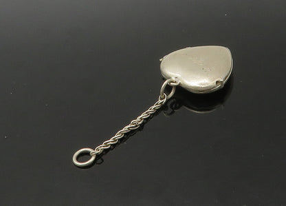 925 Sterling Silver  Vintage Erica Etched Name Love Heart Photo Pocket  TR3099