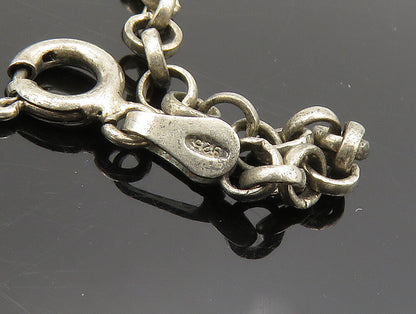 925 Silver  Vintage Antique Fleur De Lis Amethyst Tea Cup Necklace  NE3835
