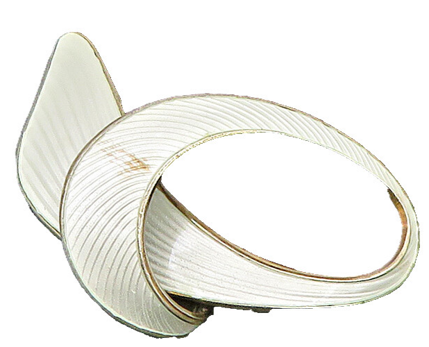 NORWAY 925 Sterling Silver  Vintage Enamel Ribbon Modernist Brooch Pin  BP9322