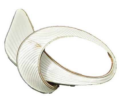 NORWAY 925 Sterling Silver  Vintage Enamel Ribbon Modernist Brooch Pin  BP9322