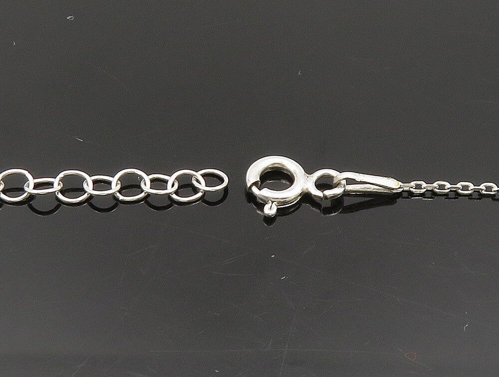 925 Sterling Silver  Vintage Dainty Lady Topaz Bear Necklace  NE3832