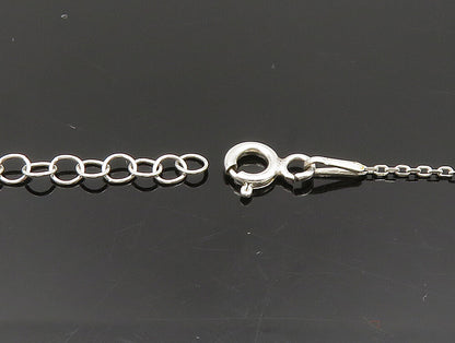 925 Sterling Silver  Vintage Dainty Lady Topaz Bear Necklace  NE3832